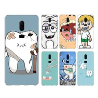 dentist teeth tooth case for redmi note 7 8 8t 9s cover for redmi note 9 10 pro max 10s 6 5 9t transparent printing coque