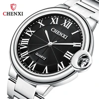 authentic womens watch fashion couple silver full stainless steel quartz clock waterproof rome date ladies wrist watches a3410