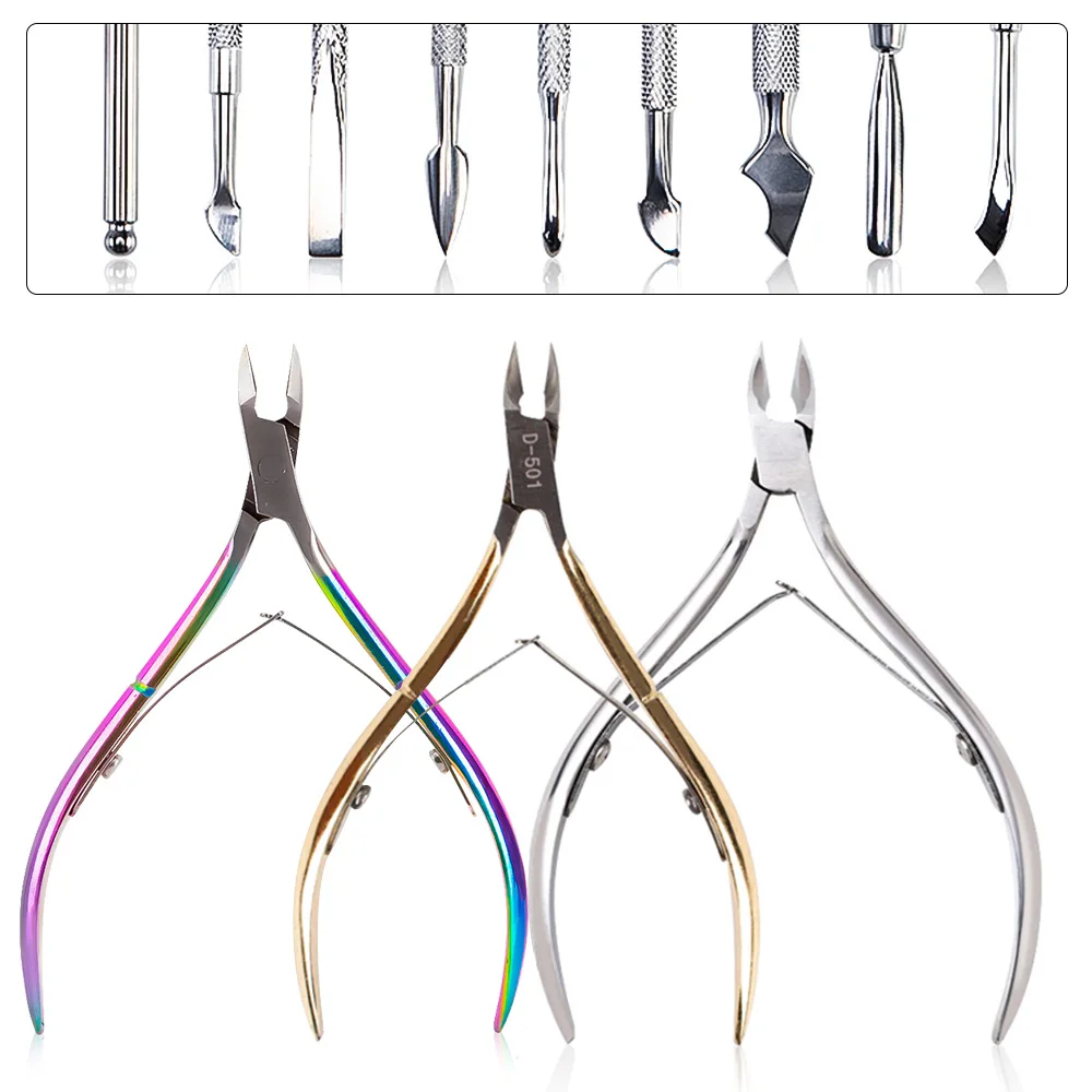 : Dmoley маникюрные ножницы для кутикулы Нержавеющая сталь ногтей Маникюр Педикюр