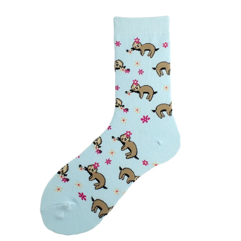 

New Cute Avocado Ice Cream Funny Socks Women Korean Style Monkey Elephant Animal Food Calcetines Mujer Divertidos Skarpetki Sox