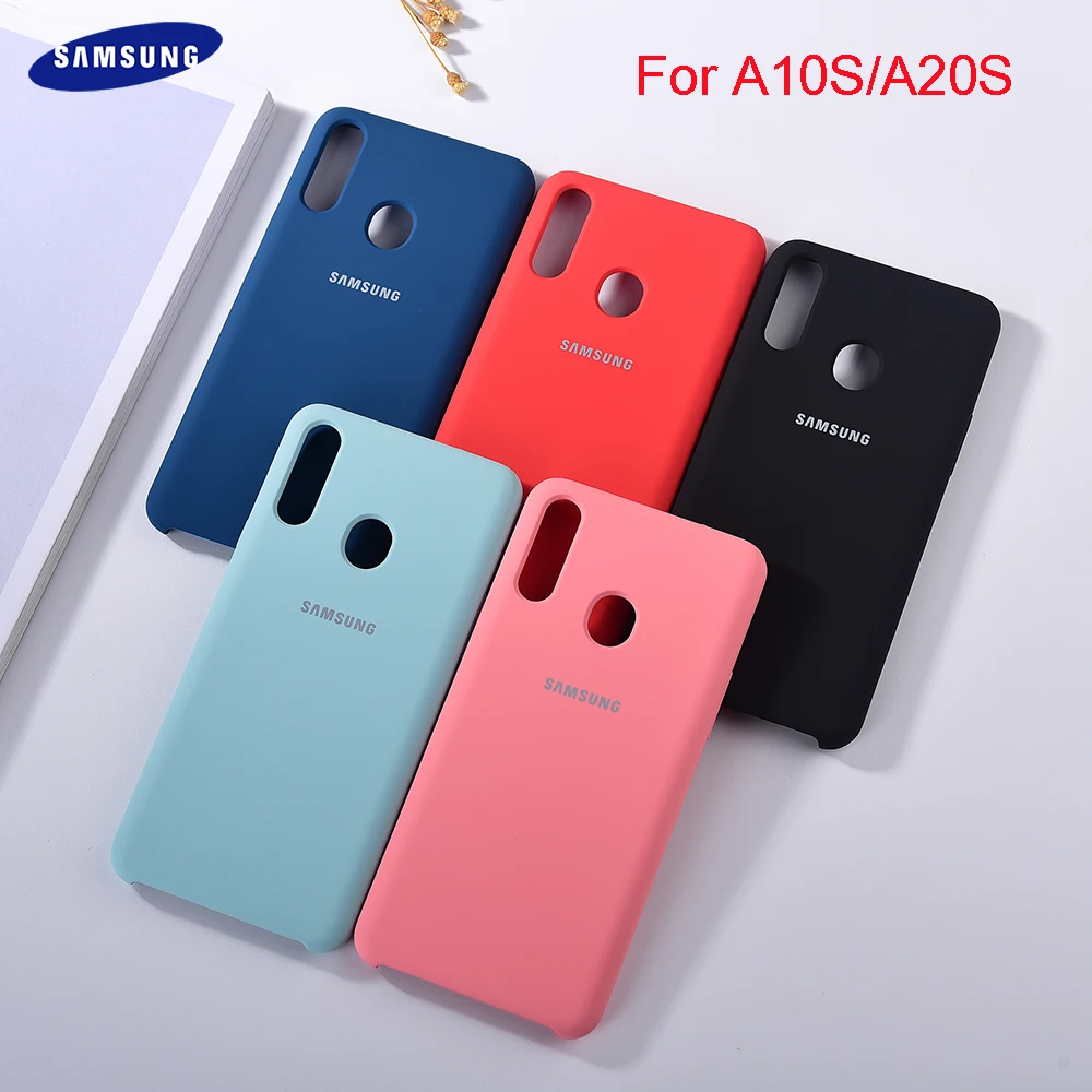Оригинальный жидкий силиконовый чехол Samsung A10S A20S M01S мягкий и шелковистый