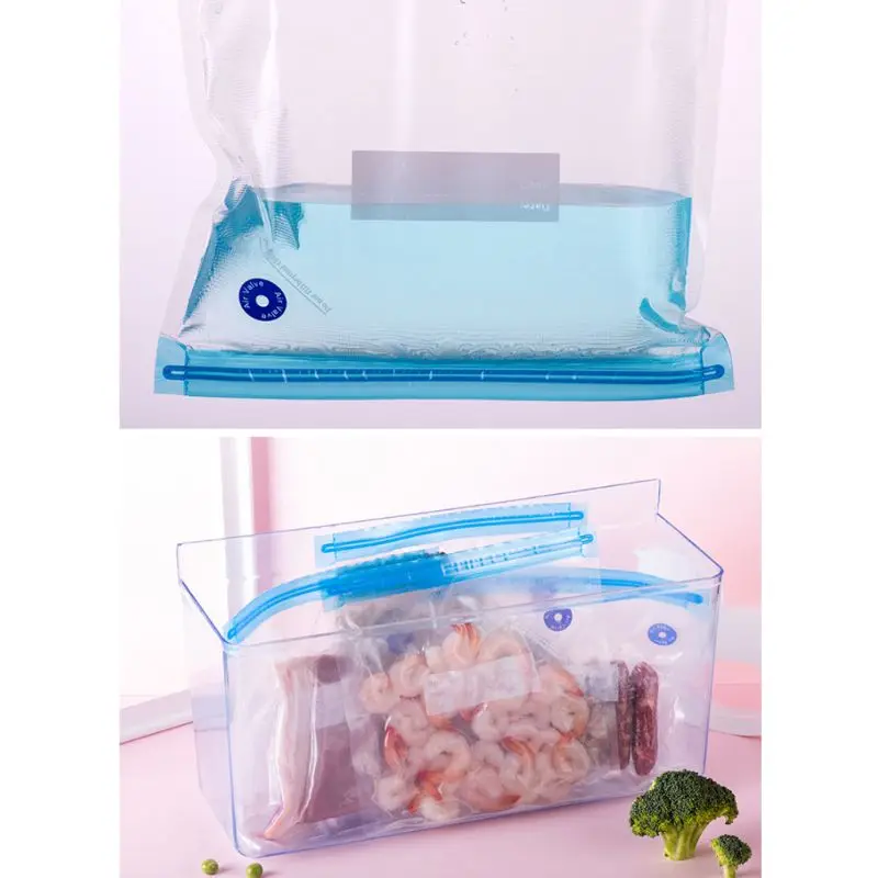 

Reusable Vacuum Storage Transparent Bag Hand Pump Compression Space Saver Seal Organizer