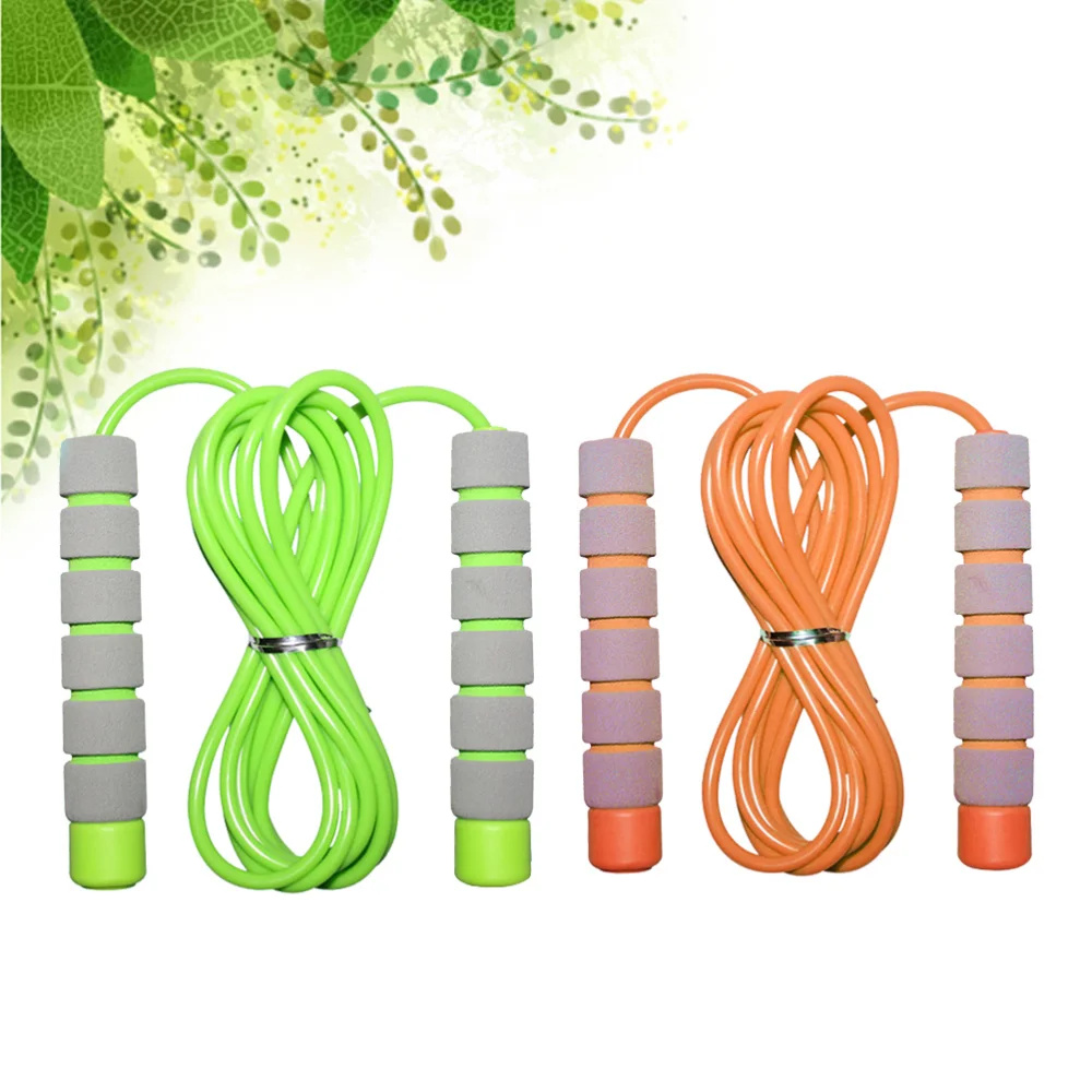 

2pcs Beautiful Adjustable Skipping Rope with Skin-friendly Handles for Kids(Random Color)