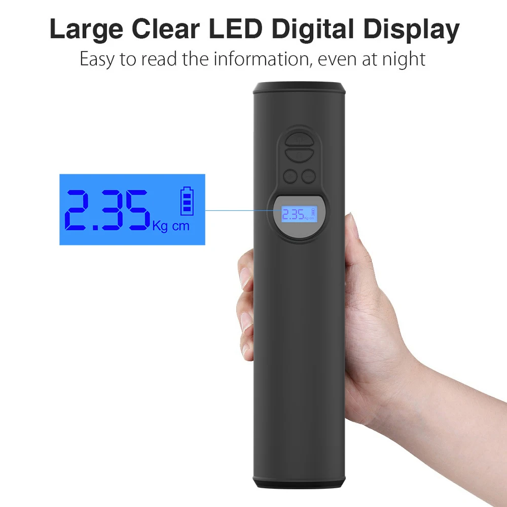 Comprar Bomba De Aire Portátil Para Coche, Inflador De Neumáticos Eléctrico, Compresor De Aire Para Bicicleta Y Coche, Inflador De Neumáticos Inalámbrico Automático, Inflable, 12V, 150PSI