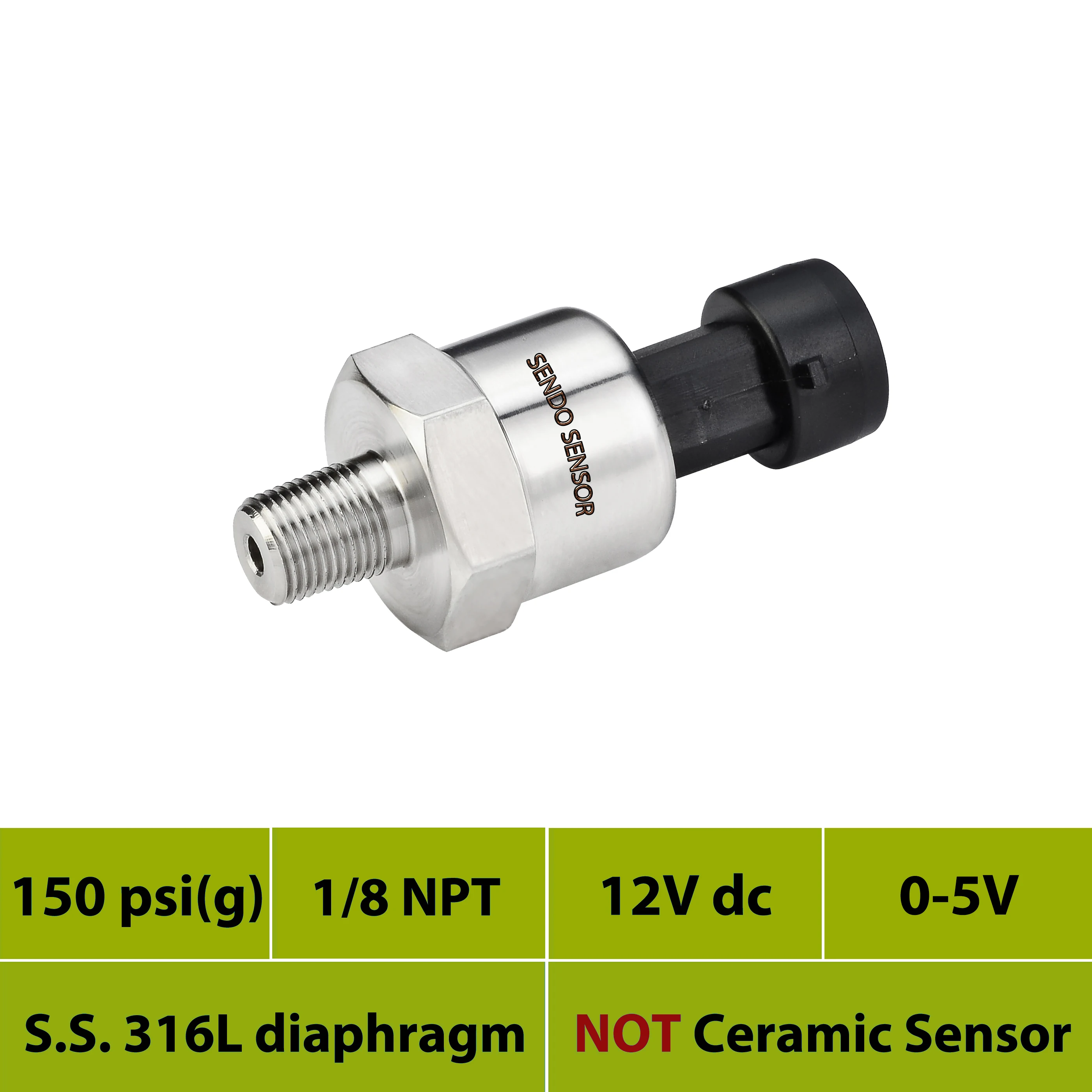 Датчик давления 0 150 psi 10 бар 1 МПа датчик резьба 8npt сигнал 5 В источник постоянного