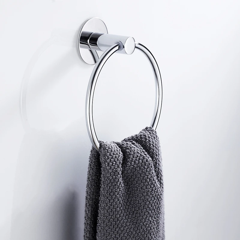 1 шт. самоклеящиеся кольца для полотенец из нержавеющей стали | Строительство и