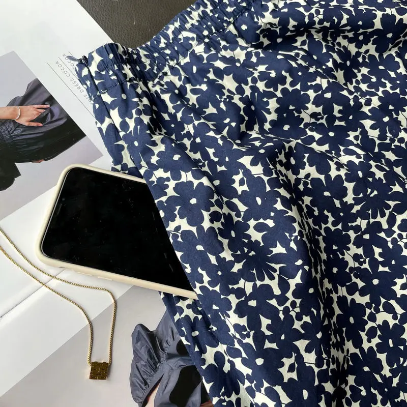 

Skirts Women Summer Comfortable Elegant High Elasticity Fashion All-match Simple New Loose Leisure Lovely Ladies Floral A-Line