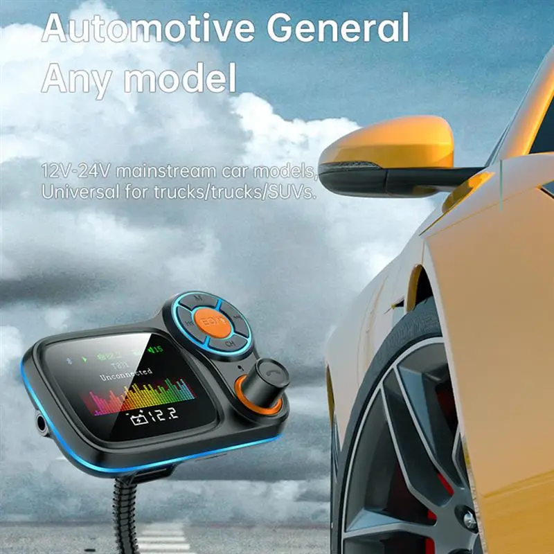 

Bluetooth 5.0MP3 Car Smart Music Player USB Car Charger Hands-Free Car Kit FM Radio Wireless Auxiliary Audio FM Transmitter