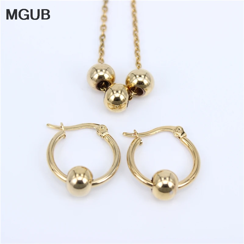 MGUB набор ювелирных изделий из нержавеющей стали (серьги ожерелье) активность 3