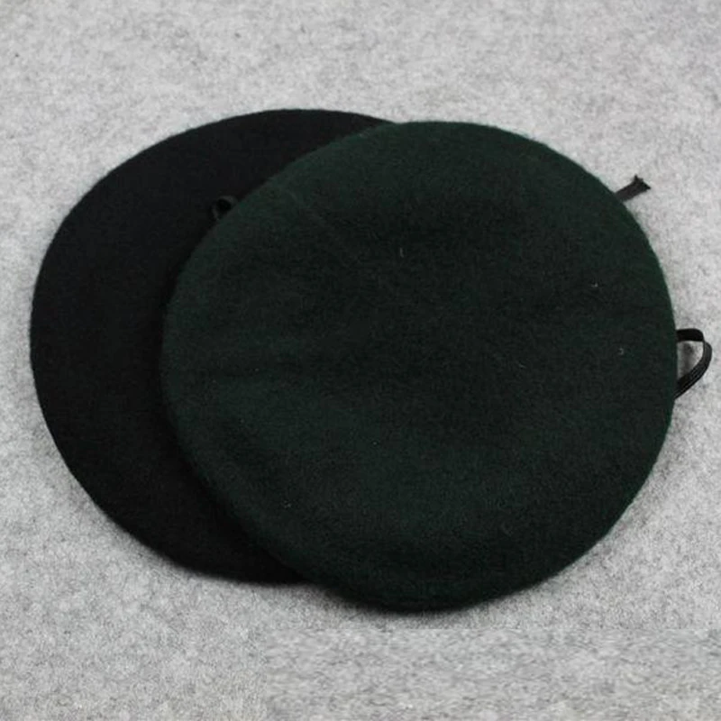 Men's Wool Weft knitting Warm Army Berets Caps Fashion Autumn and Winter hats wear for men
