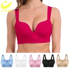 LAZAWG, сексуальный спортивный бюстгальтер, женское белье, бесшовный, однотонный, пуш-ап, хлопок, укороченный топ, для занятий йогой, бюстгальтер без косточек, беспроводная Спортивная безрукавка