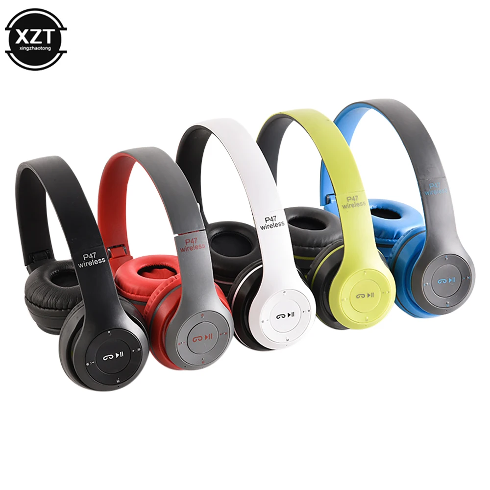 Head-mounted Wireless 5.0 Bluetooth Earphone with Memory TF Card Audifono FM Headset for iPhone Samsung Huawei Xiaomi Headphone |