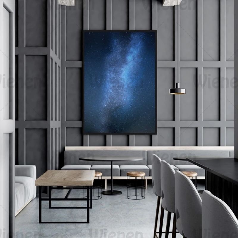 

Universe HD Printed Canvas Picture Wall Art Frameless Poster Blue Green Galaxy Star Painting Living Room Home Decoration Poster