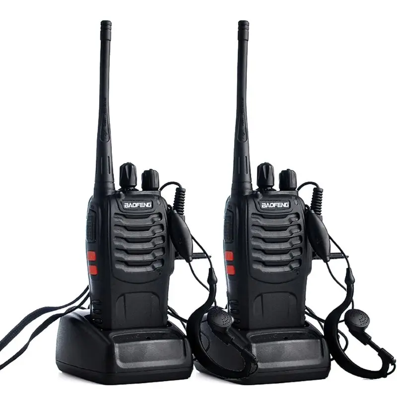For 2pcs/lot BAOFENG BF-888S Walkie talkie UHF Two way Radio Baofeng 888s UHF 400-470MHz 16CH Portable Transceiver with X6HA