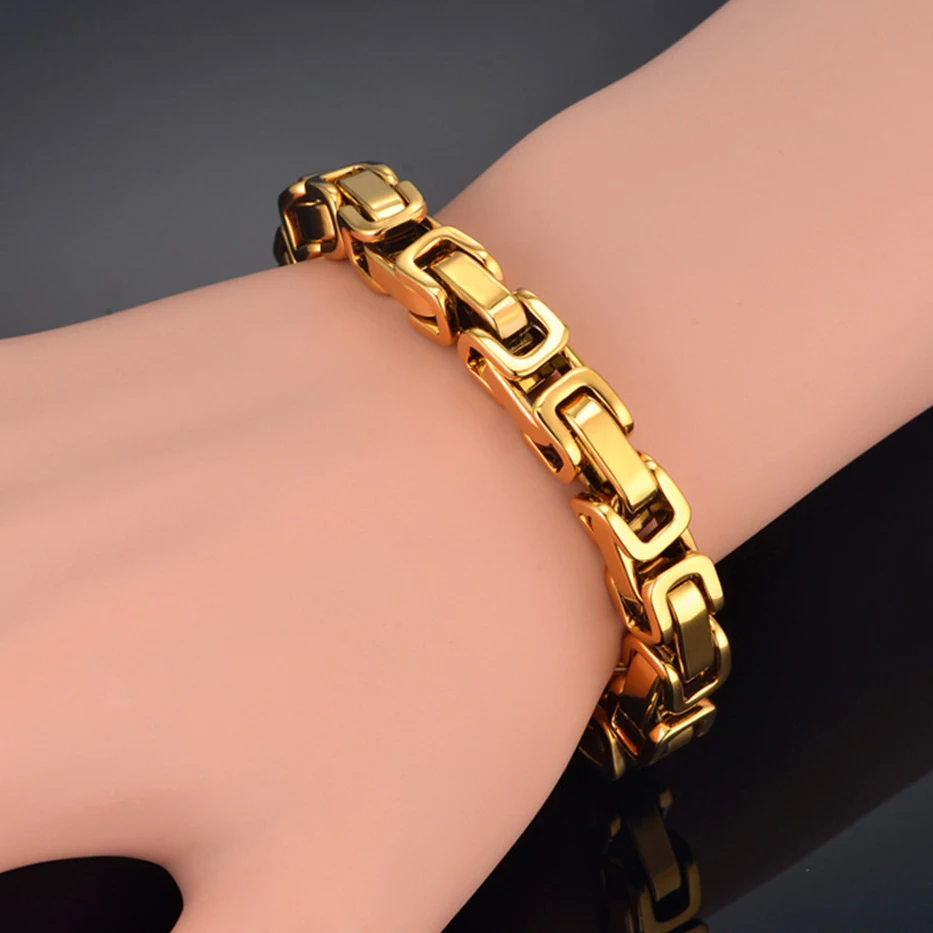 Браслет мужской из нержавеющей стали византийская цепочка 8 мм | Украшения и