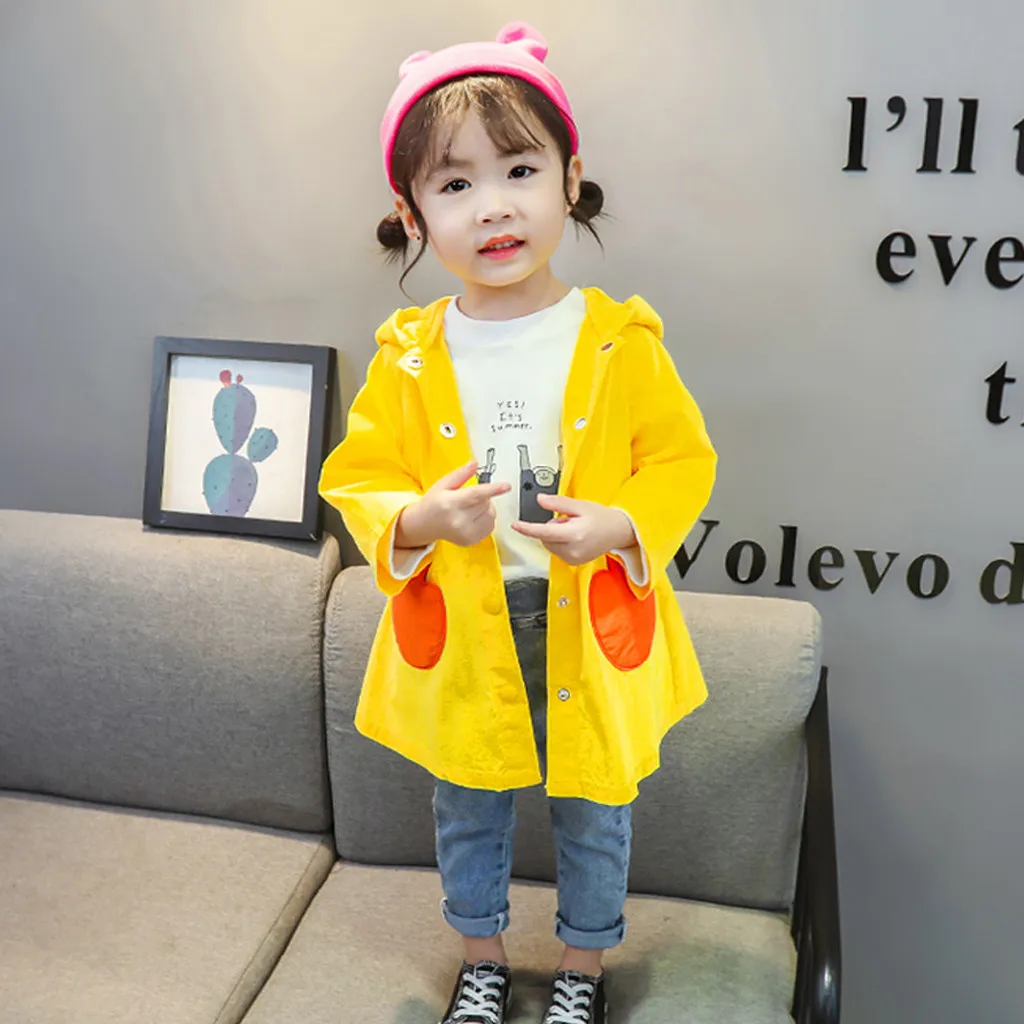 Детское осеннее ветрозащитное пальто для мальчиков и девочек Верхняя одежда