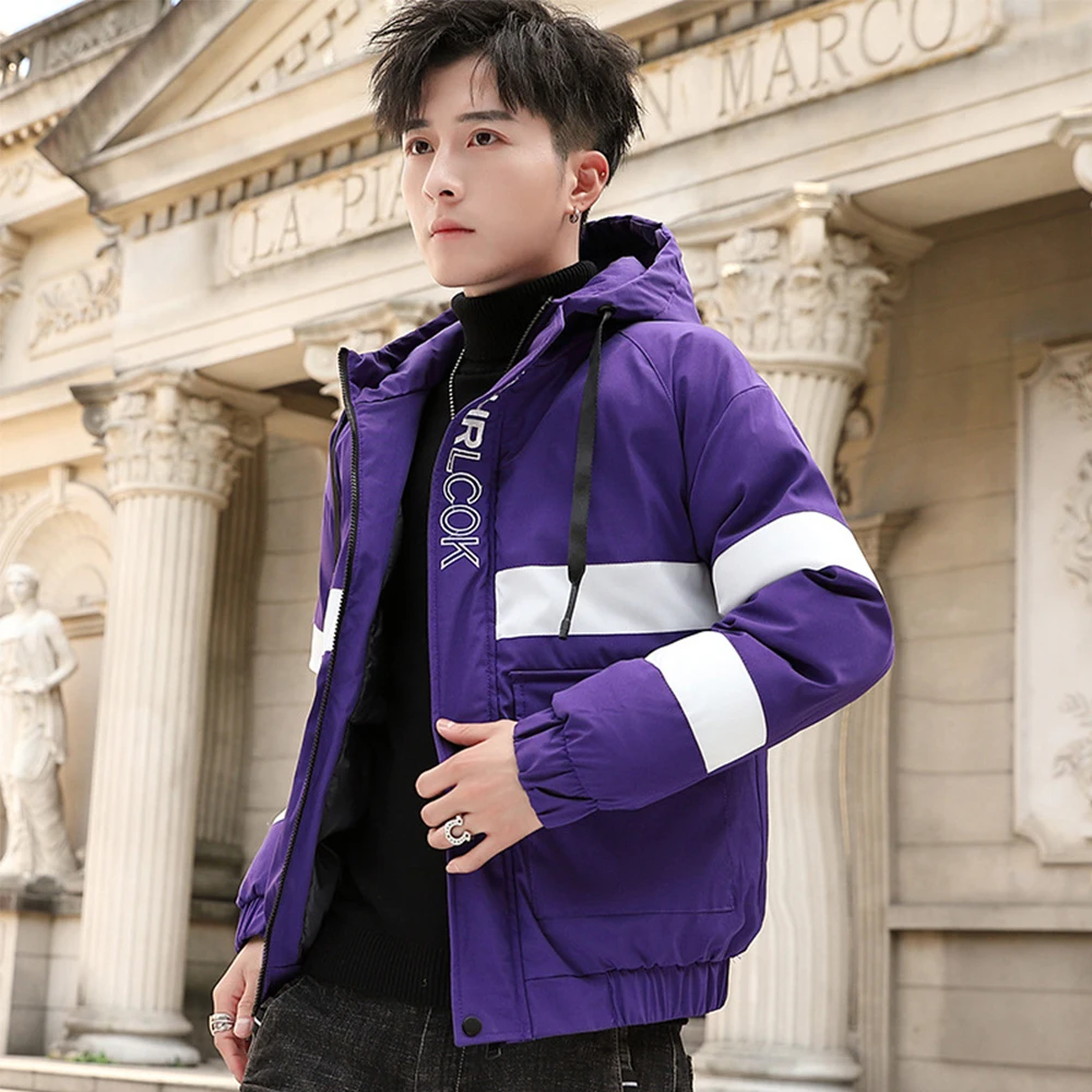 Мужская зимняя куртка пальто с капюшоном парка толстая теплая новый дизайн