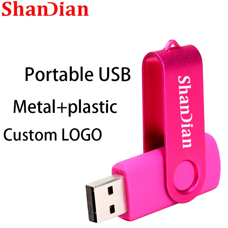 SHANDIAN новые USB флеш-накопители поворотные внешние флешки 64 ГБ 32 ГБ 16 ГБ 8 ГБ 4 ГБ карта памяти usb креативная флешка