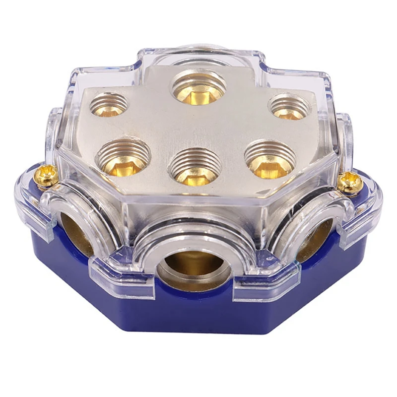 

Power Ground Ditribution Block 0/2/4 Gauge in 2/4/8 Gauge Out Power Distribution Block 1 in 5 Ways Out Amp (1 in 5 Out)