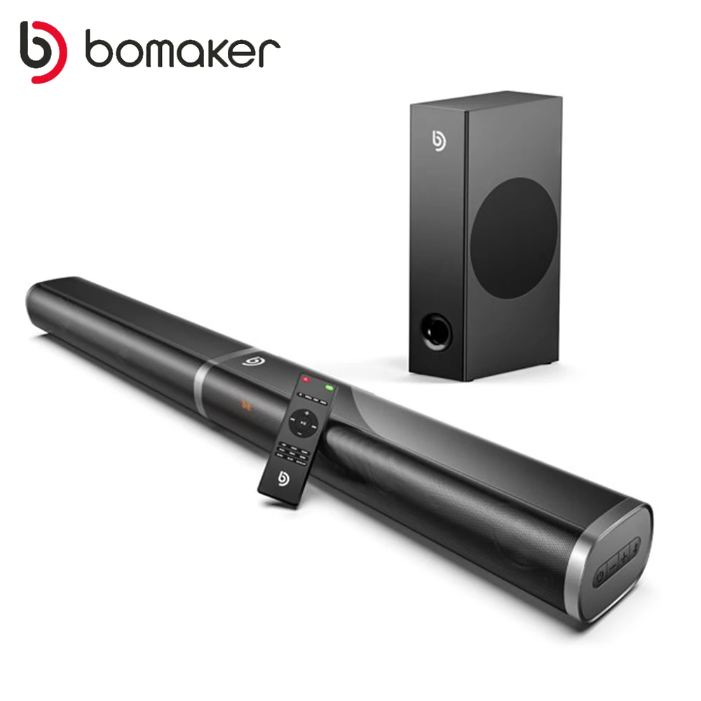 

BOMAKER 190W 2.1 TV Soundbar Home Theater Sound System Bluetooth Speaker Sound Bar Subwoofer Support Optical AUX HDMI Speaker