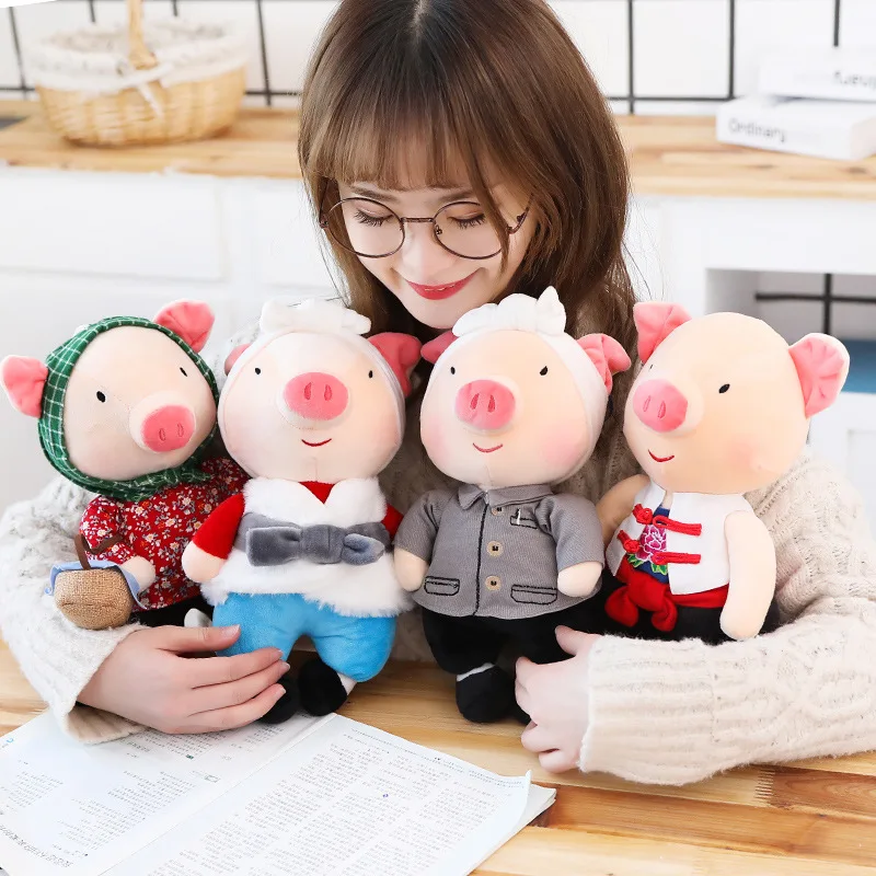 

JIMITU Plush Dolls Cute Creative Pig Turn to Bunny Frog Plush Toys Stuffed Animal Pig Doll Soft Baby Kids Toys for Girls Boys