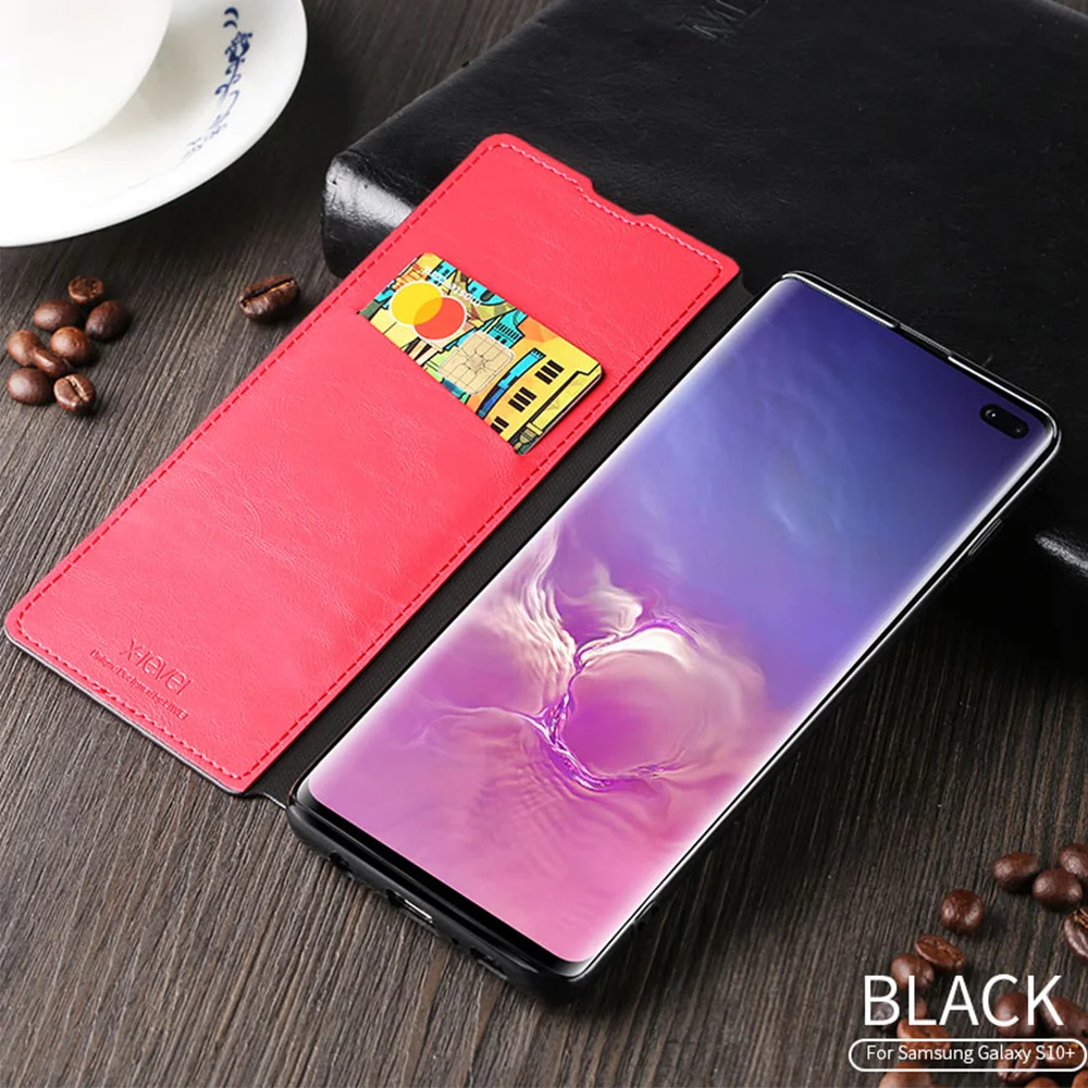 LAPOPNUT Slim Flip Leather Phone Case for Samsung Galaxy S20 Ultra S9 Plus S8 S10 S10e S7 Edge Note10 5G Note9 Thin Wallet Cover | Мобильные