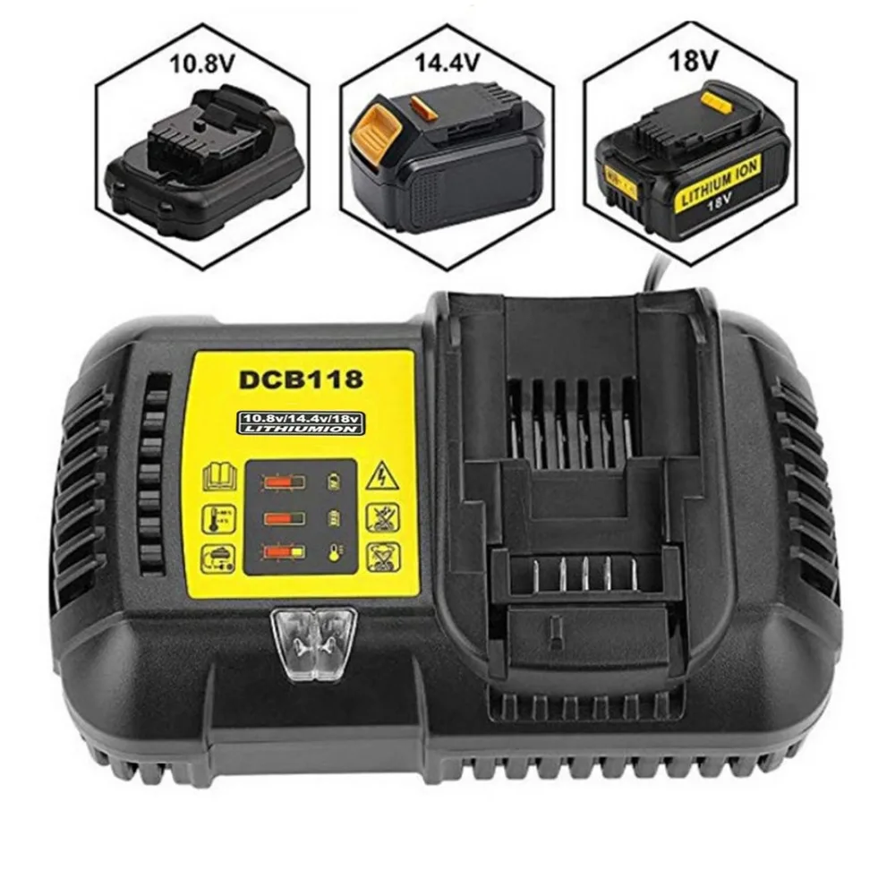 4.5A быстрая литиевая батарея зарядное устройство для Dewalt DCB118 12 В/14,4 В/20 в DCB200 DCB180 DCB181 DCB182 DCB120 литиевая батарея зарядное устройство