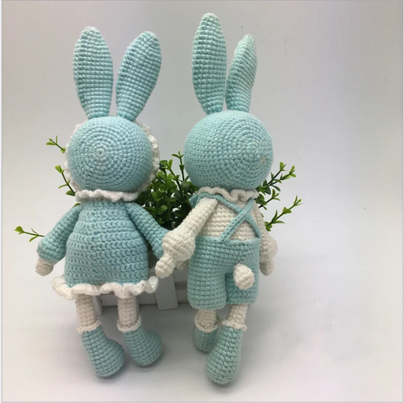 Пара любителей кроликов ручной работы художественное украшение для дома