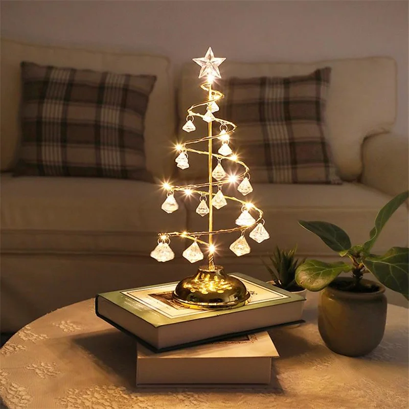 

Crystal Christmas Tree Lights Decoration Christmas Decorations for Home Christmas Ornaments New Year's Decoration Xmas Navidad