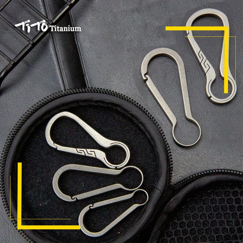 TiTo EDC титановая цепочка для ключей мульти титановый карабин кемпинга на открытом