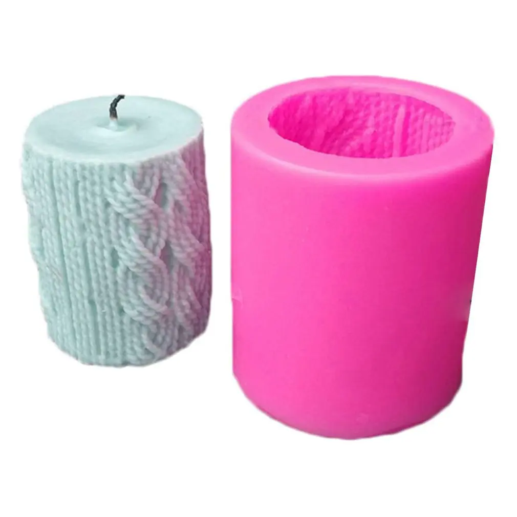 

Silicone Candle Mold 3D Cylinder DIY Gypsum Plaster Crafts Mould Candle Mold Candle Soap Mould Craft Resin Molds Decorating Tool