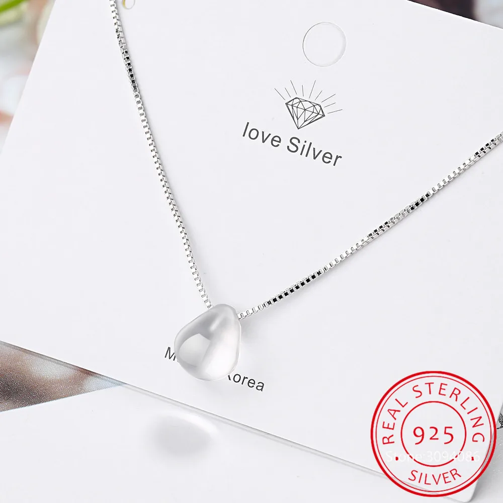 Женское Ожерелье русалка подвеска в виде слезы из 100% настоящего серебра 925 пробы