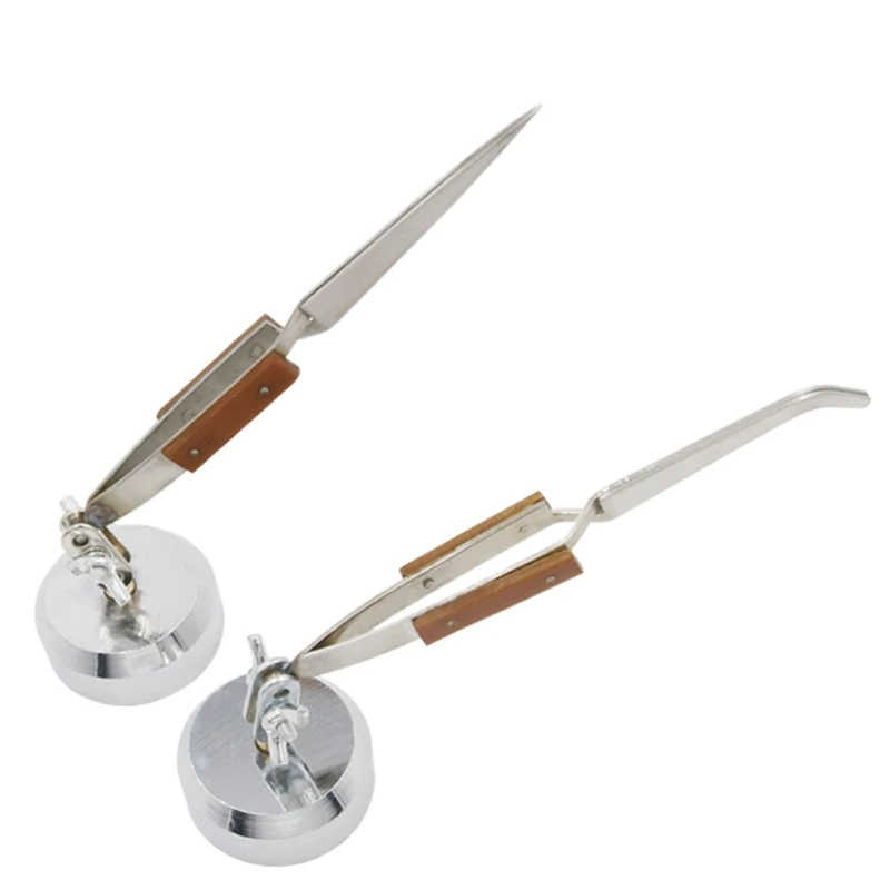 

Curved Tip Straight Tip Tweezers Cross Selflock Craft Tweezers With Universal Adjuster Jewelers Soldering Repair Tools