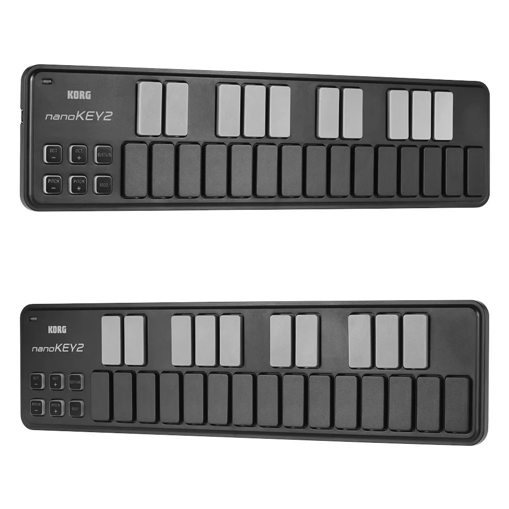 

Портативный USB MIDI-контроллер KORG, тонкий линейный контроллер для MIDI-клавиатуры, 25 клавиш, USB-кабель nanoKEY2