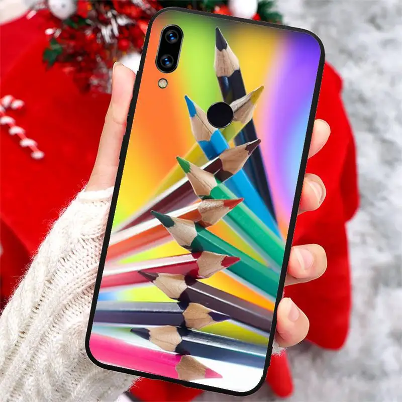 

Colored pencil painting fashion pattern high quality luxury Phone Case For Xiaomi Redmi note 7 8 9 t k30 max3 9 s 10 pro lite