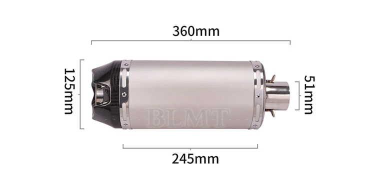 51 мм Универсальная стрелка для выхлопных газов мотоцикла модифицированный