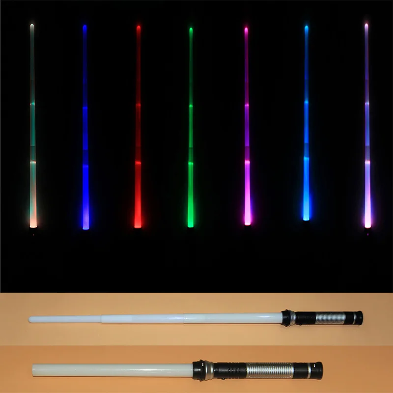 

Drop Shipping 2 pcs/lot 7 Colors Switched Scalable Lightsaber Laser Sword Toys Cosplay Weapons Sabers Kid Boy Christmas Gift