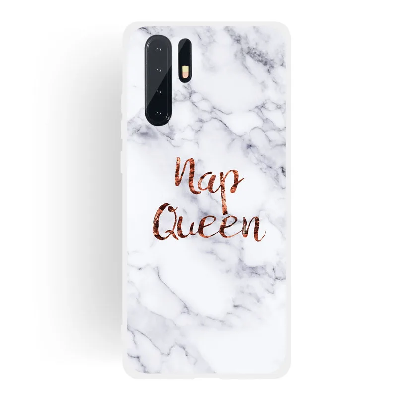 Silicone Phone Case For Huawei P8 P9 P10 P20 Lite P30 Pro Y3 Y5 2017 Y9 2018 2019 Marble Style Coque Matte Vase Back Cover | Мобильные