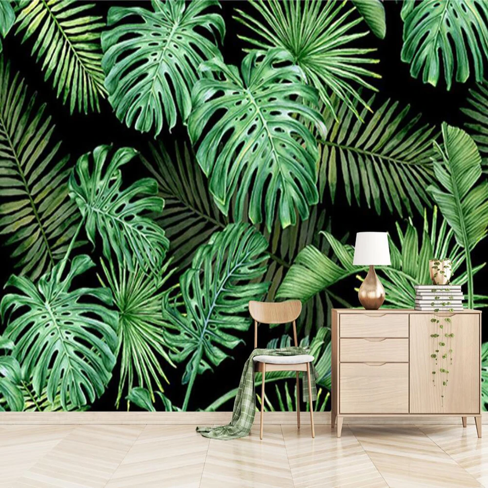 Milofi пользовательские 3D обои настенные растение из тропического леса рисунок