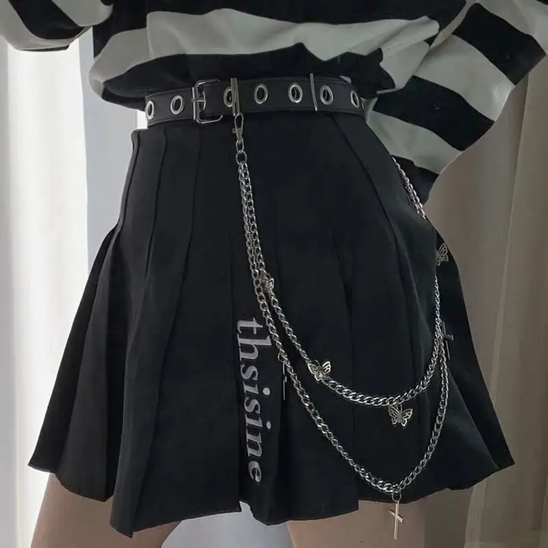 Металлическая цепочка на талию в стиле панк двухслойная уличная брюки с