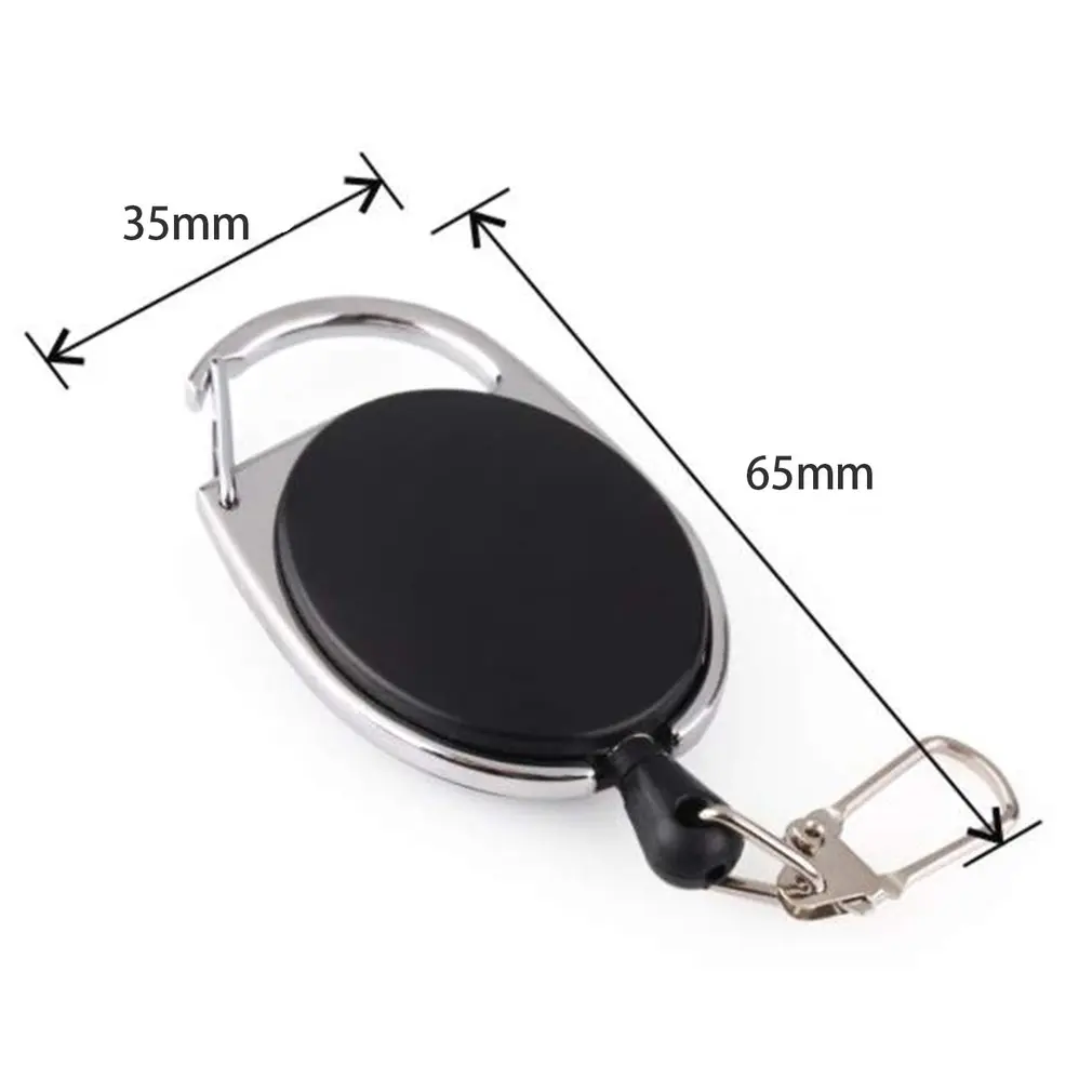 

EDC Retractable Badge Reel Clip Anti-theft Anti-lost Keychain Elastic Buckle Key Hanging Key Ring Hanging Telescopic Keychain
