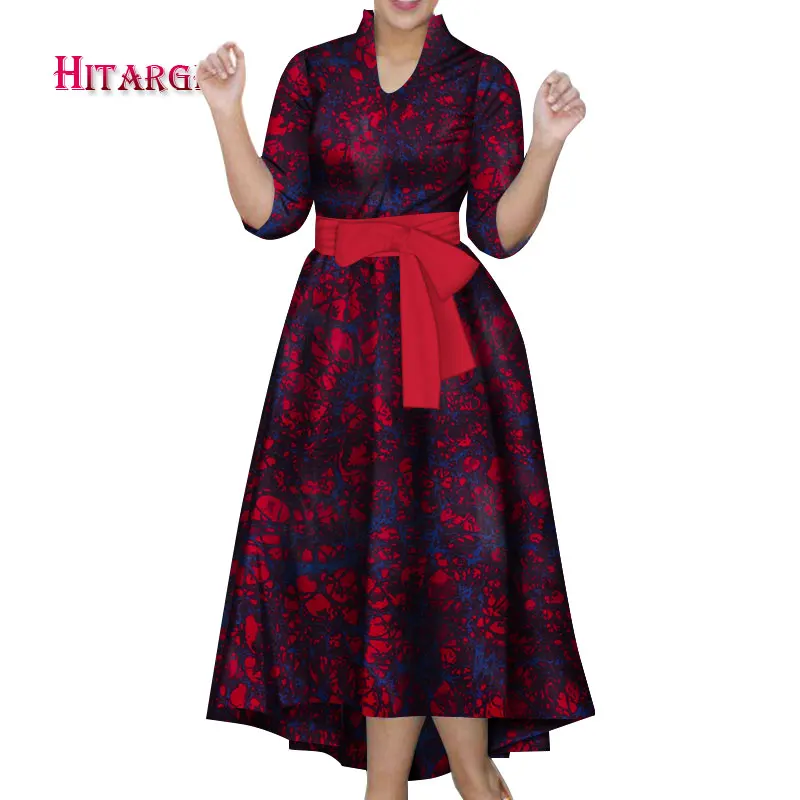 Женское платье в африканском стиле элегантное с Африканским принтом модель WY408