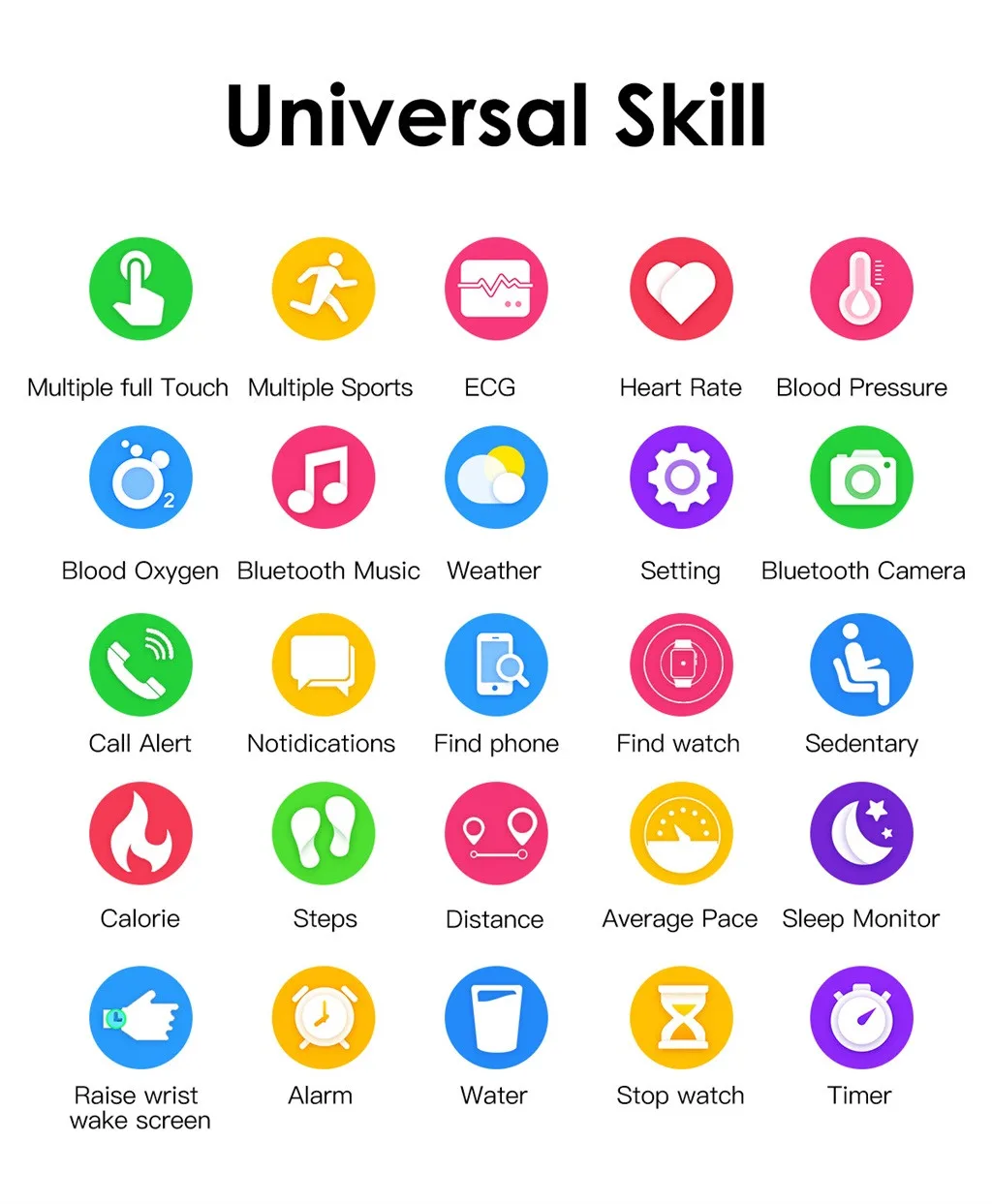 Смарт-часы Beautyss для мужчин и женщин IP68 Водонепроницаемый динамический монитор