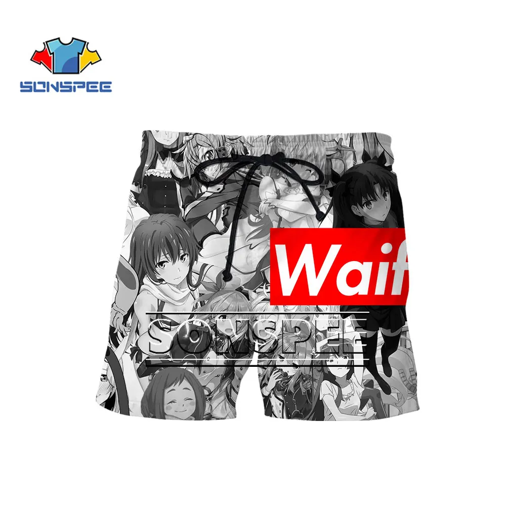 

SONSPEE Summer Anime Collection ONEPIECE Shorts Comfortable Harajuku Cute Girls Hip Hop Beach Shorts Loose Street Oversized Shor