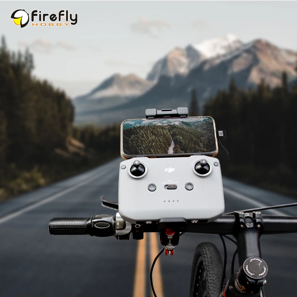 Sunnylife Remote Controller Holder on Bicycle Following Shot Action Camera Bracket Mount for Air 2S/Mavic Air 2/Mini 2