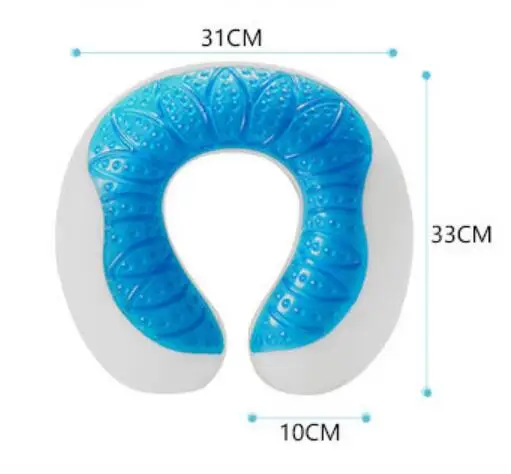Neck Support Мягкая удобная силиконовая подушка-подкладка гель гибкий стул сидение соты дышащая летняя прохладная ледяная медовая расческа гелевая Подушка - Цвет: Neck Support