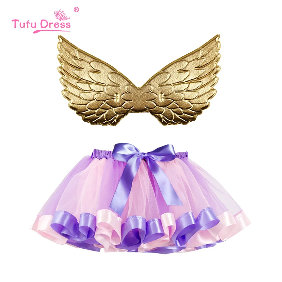 Юбка пачка для девочек милые радужные фатиновые юбки пышная юбка американка