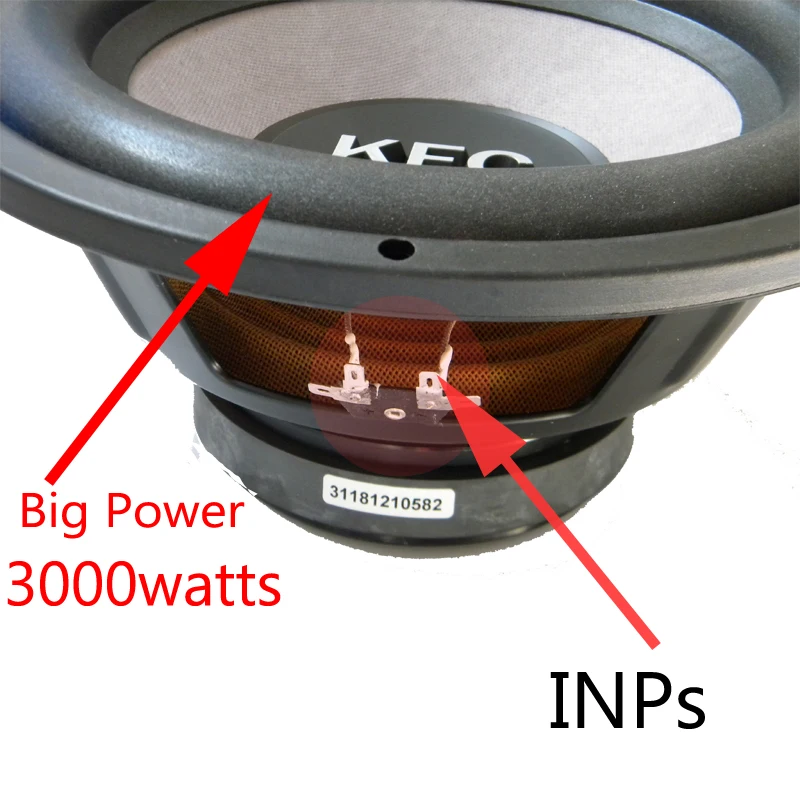 Высококачественный автомобильный аудиодинамик 12 дюймов 3000 Вт 4 Ом супер большой