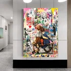 Хорошо работать вместе граффити на холсте Плакаты и принтами в стиле протестного уличного искусства холст настенные картины искусство фотографии домашний декор стен