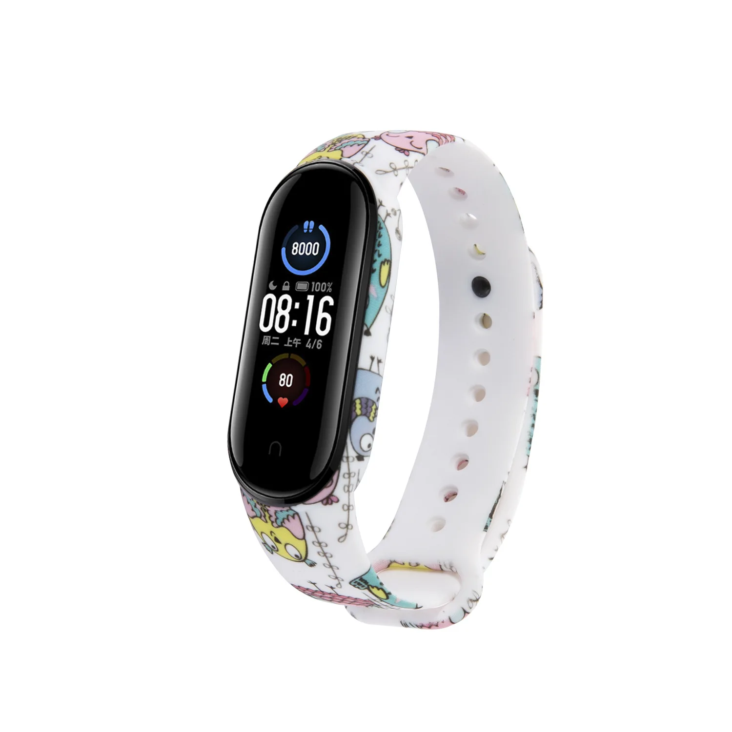 100 штук упак. Камуфляжный браслет для Xiaomi Mi Band 5 силиконовый спортивный смарт на